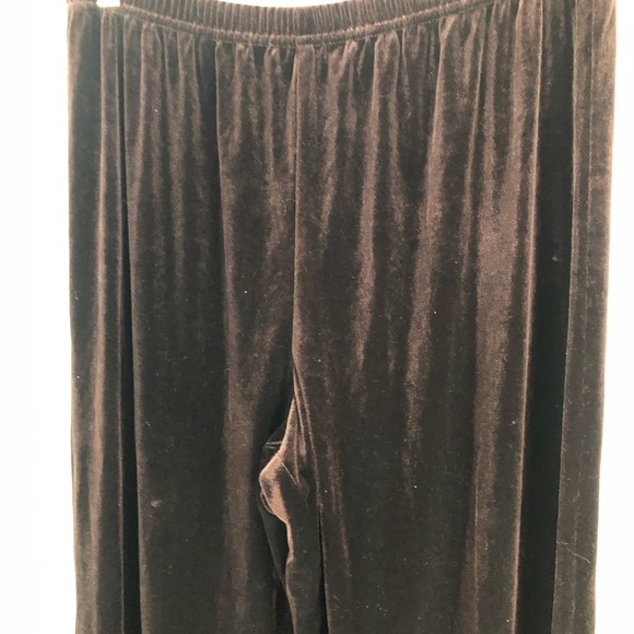 Coldwater Creek Elastic Waist Velvet Brown Size PXL Pants - Picture 5 of 7